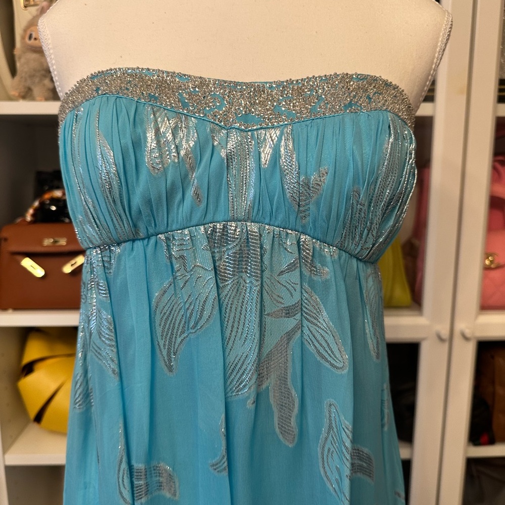 Aidan Mattox Turquoise Dress